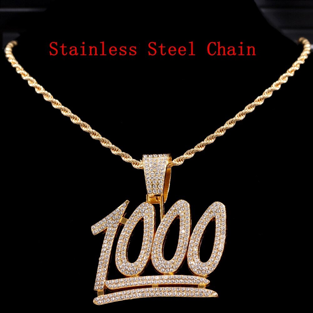 1000 Pendant - Icefall - Gold Rope