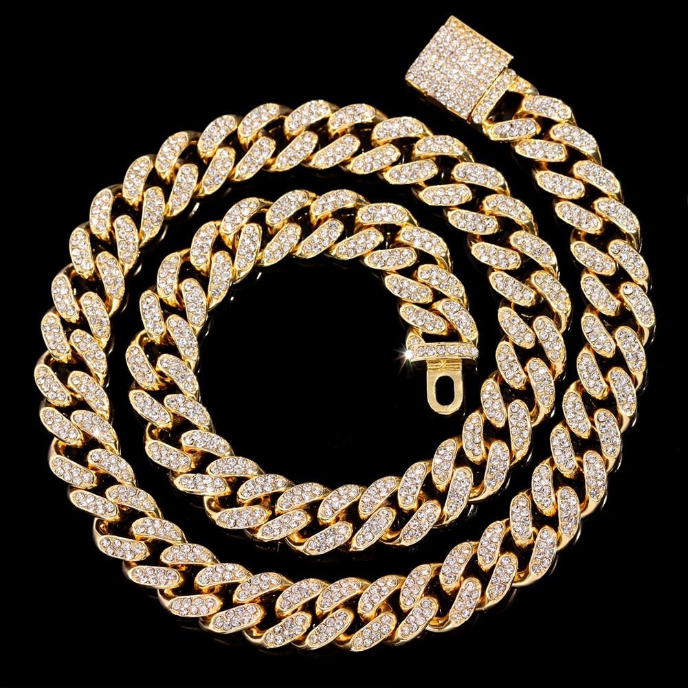 13mm Cuban Chain - Icefall - Gold