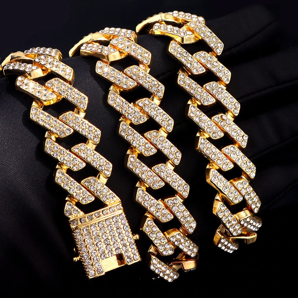 20mm Prong Cuban Bracelet - Icefall