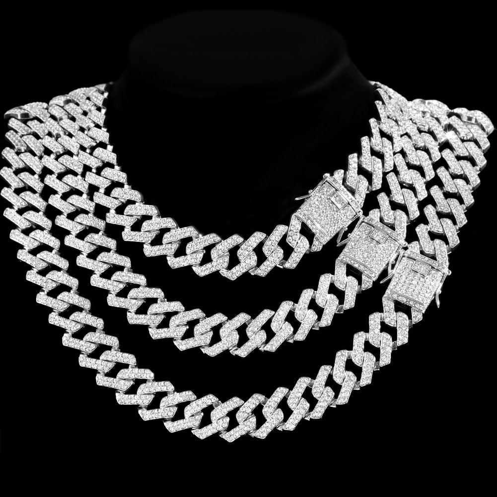 20mm Prong Cuban Chain - Icefall