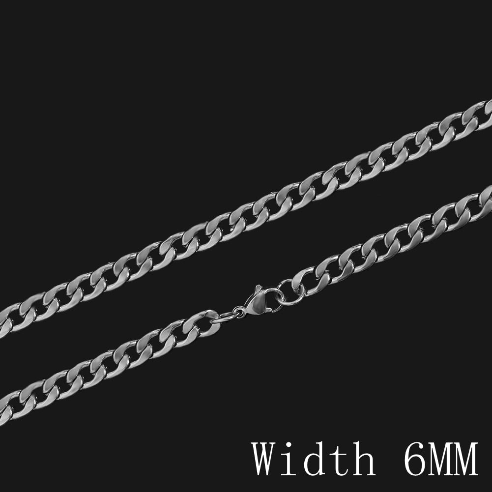 6mm Plain Cuban Chain - Icefall