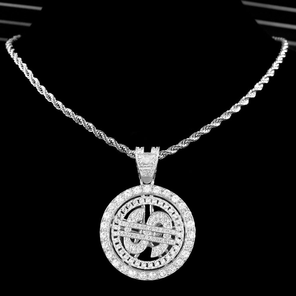 Circle Dollar Pendant - Icefall