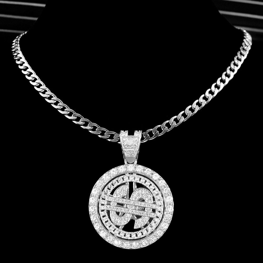 Circle Dollar Pendant - Icefall