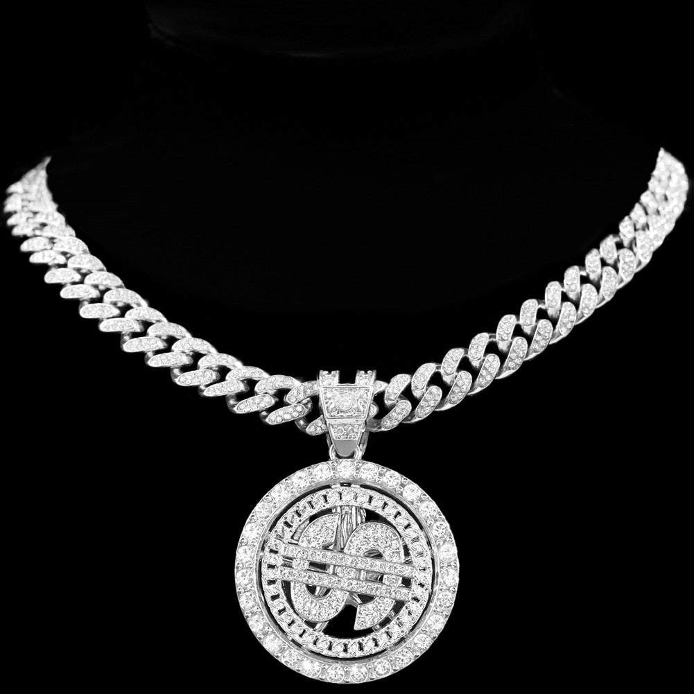 Circle Dollar Pendant - Icefall