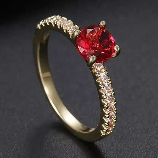 Gemstone Ring - Icefall - Red