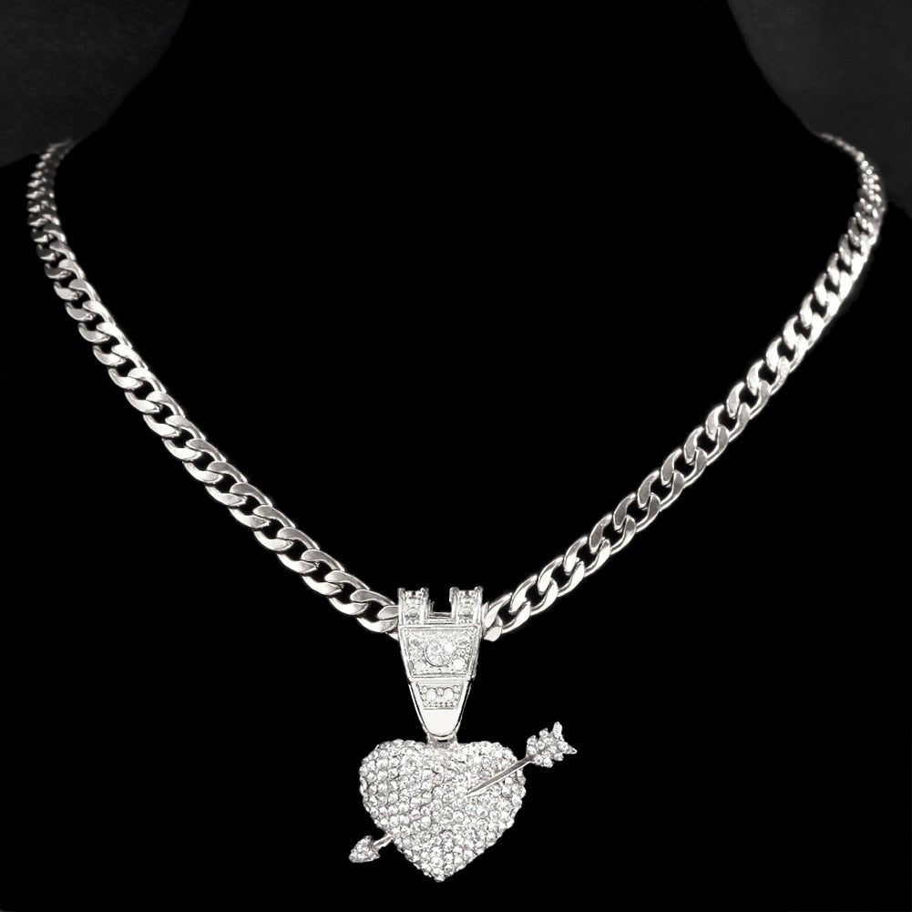 Heart with Arrow Pendant - Icefall