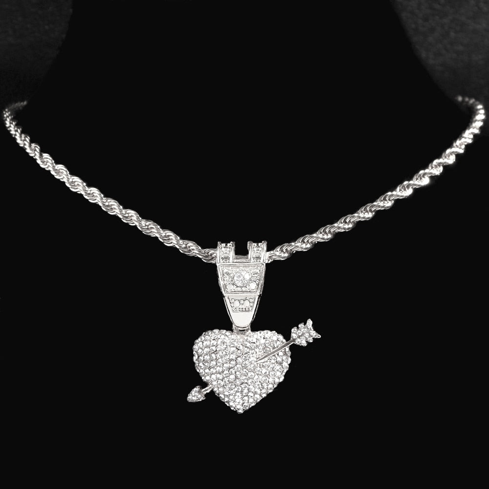 Heart with Arrow Pendant - Icefall