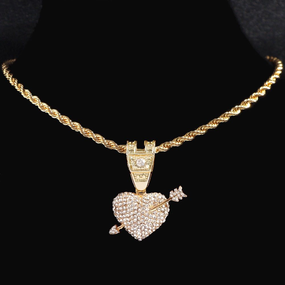 Heart with Arrow Pendant - Icefall