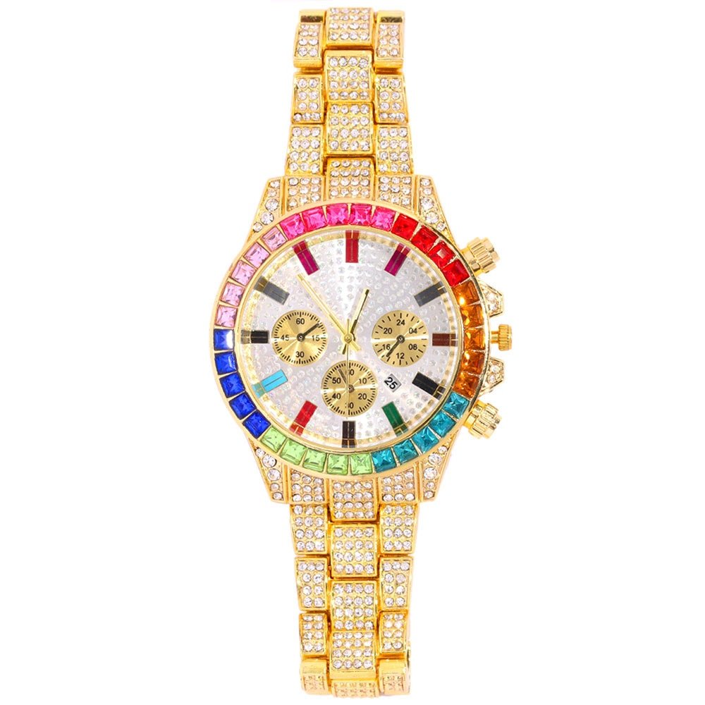 Iced Rainbow Watch - Icefall - Gold