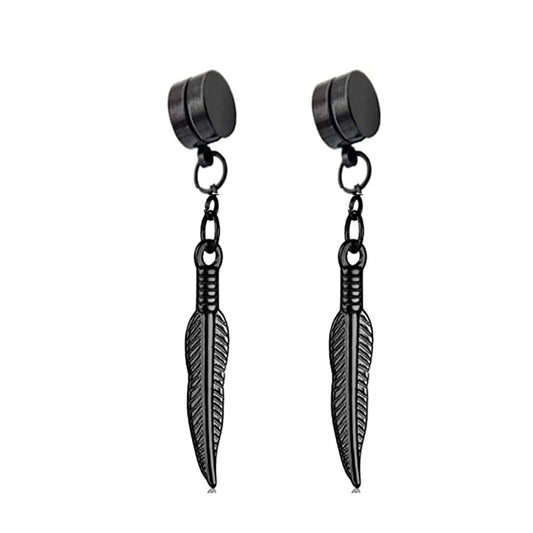 Magnetic Feather Earring - Icefall