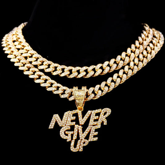 NEVER GIVE UP Pendant - Icefall