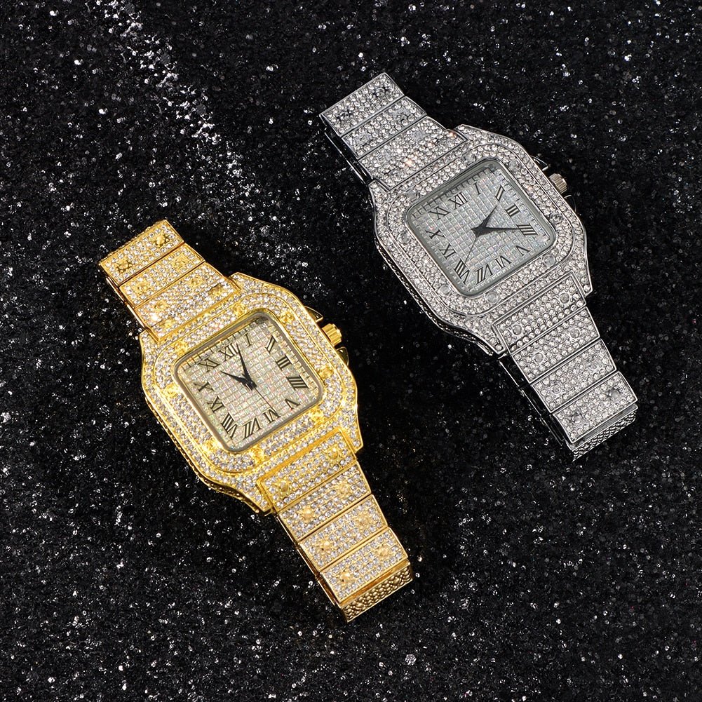 Square Roman Numerals Watch - Icefall -